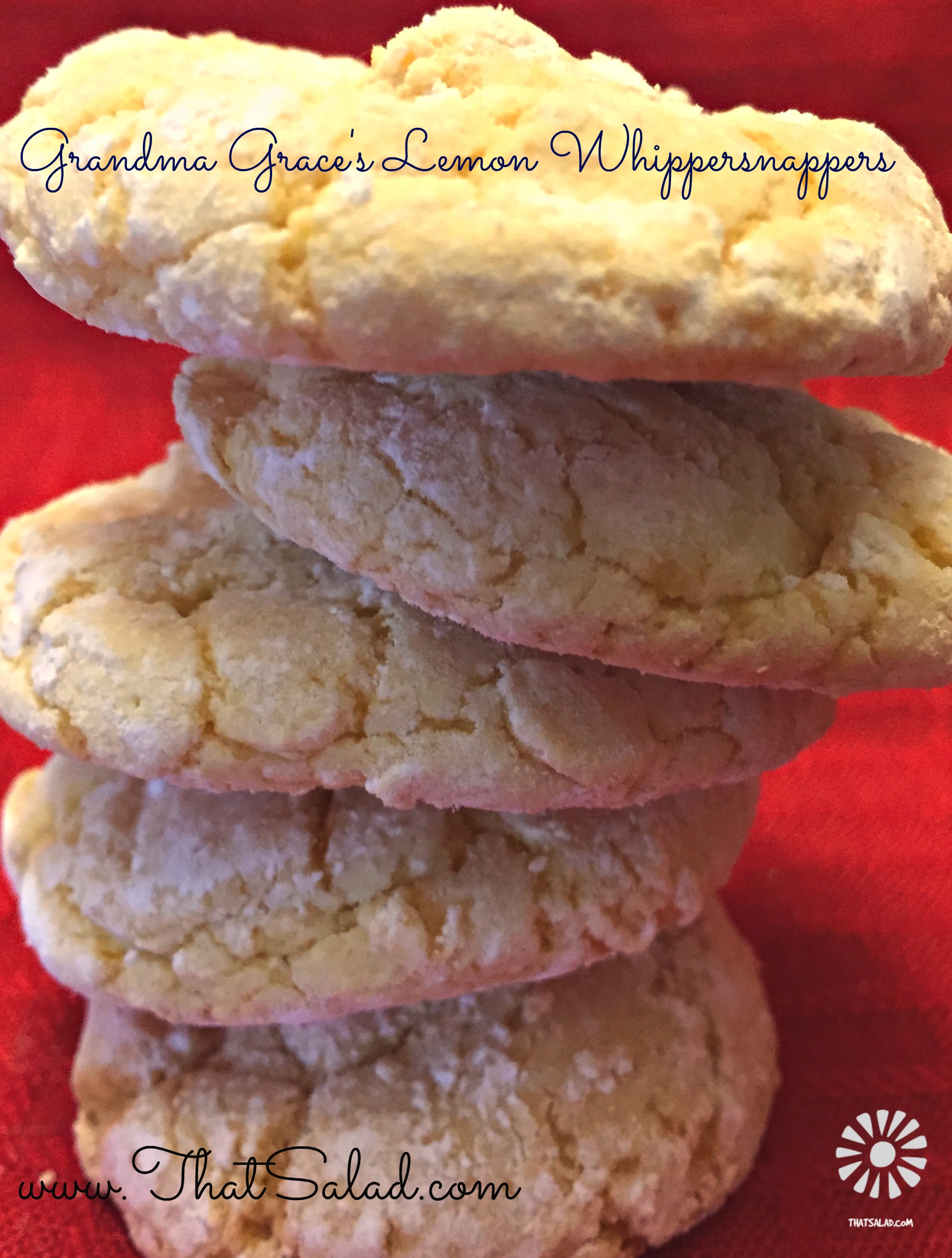 Lemon cookies with powdered sugar. A great Christmas treat!